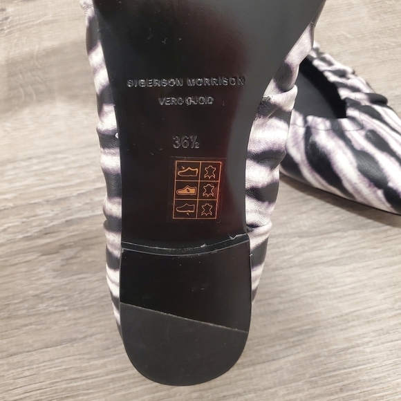 NEW SIGERSON MORRISON Lahela Ruched Ballet Flats Black and White - Picture 7 of 7